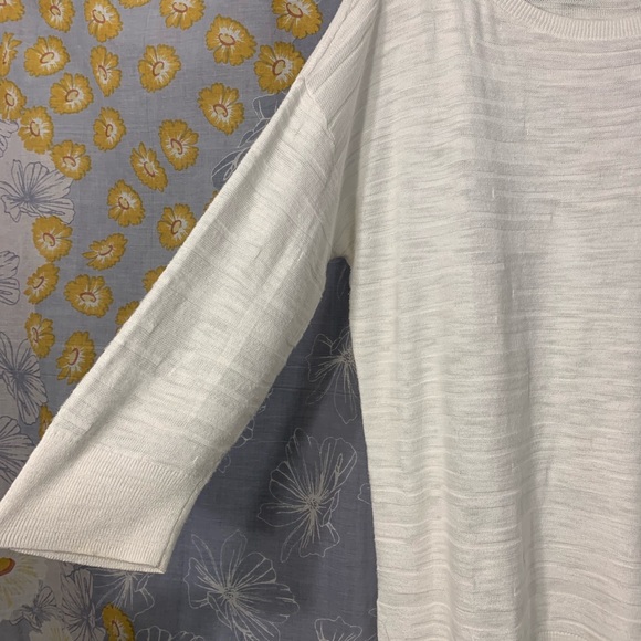 Calvin Klein Jeans White Marbled Knit Sweater L - Picture 2 of 15